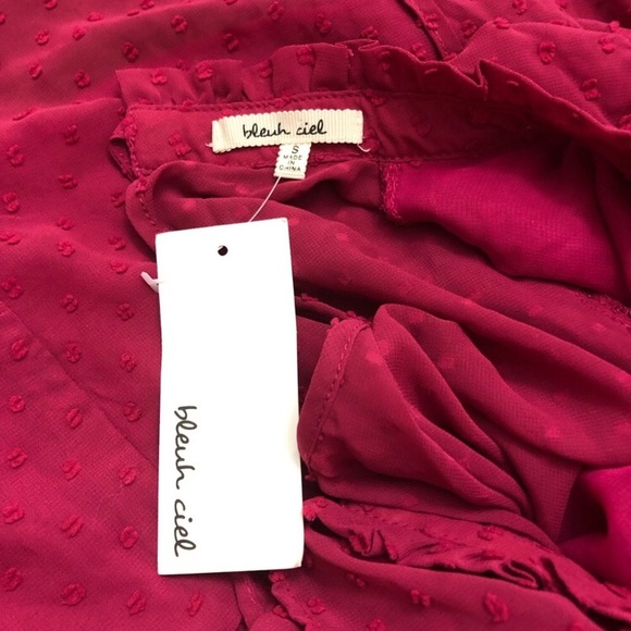 bleuh ciel | Sheer Ruffle High Neck Blouse 👚 - Picture 6 of 6